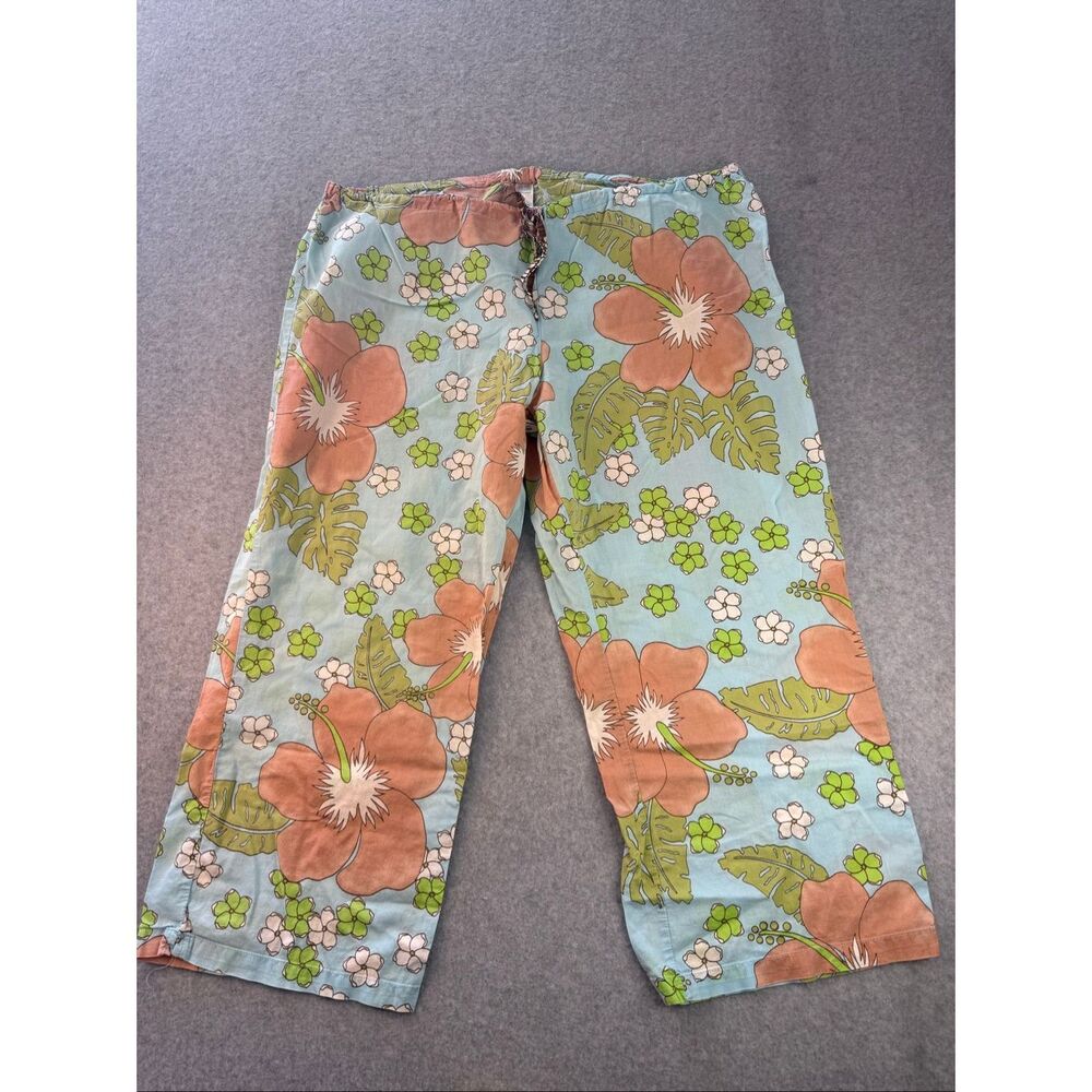 VTG 2000s Y2K Old Navy Floral Hawaiian style Capri Sleep Pants
